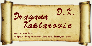 Dragana Kaplarović vizit kartica